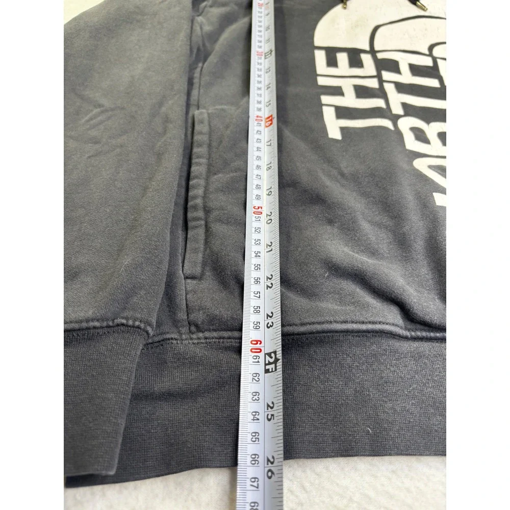 The North Face Mens Black Vertical Big Logo Pullover Hoodie Sweatshirt Medium